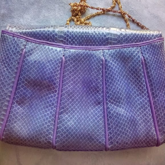 Contessa Bags Contessa Snakeskin Purple Bag Poshmark
